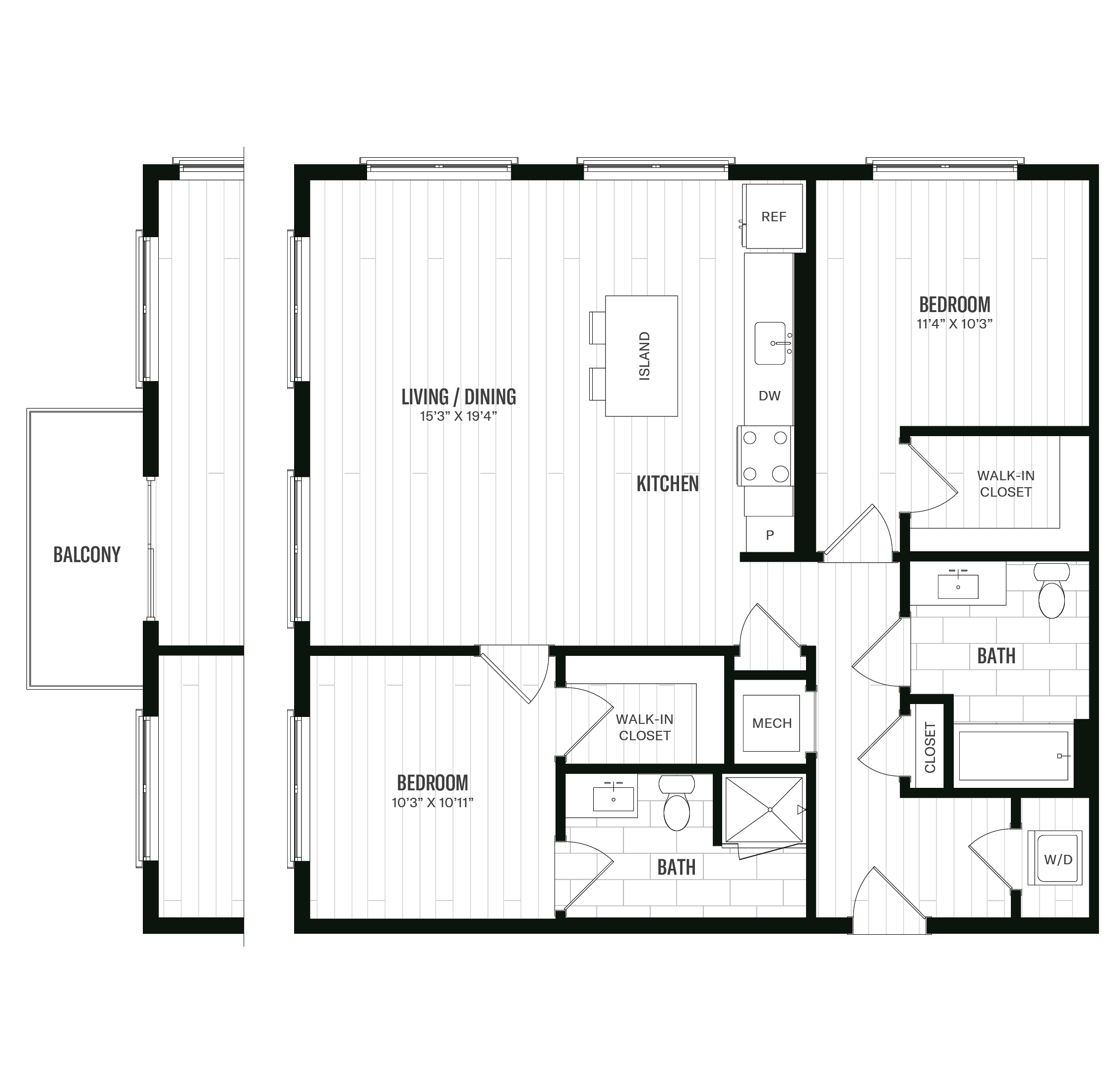 Floorplan image of unit 663